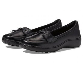 送料無料 クラークス Clarks レディース 女性用 シューズ 靴 フラット Cora Haley - Black Leather