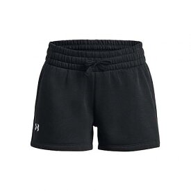 送料無料 アンダーアーマー Under Armour Kids 女の子用 ファッション 子供服 ショートパンツ 短パン Rival Fleece Shorts (Big Kids) - Black/White