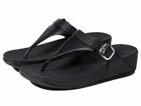 送料無料 フィットフロップ FitFlop レディース 女性用 シューズ 靴 サンダル Lulu Adjustable Leather Toe Post Sandals - All Black