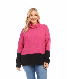 送料無料 カレンケーン Karen Kane レディース 女性用 ファッション セーター Plus Size Color-Block Sweater - Multicolor