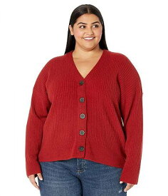 送料無料 Madewell レディース 女性用 ファッション セーター Plus Cameron Ribbed Cardigan Sweater in Coziest Yarn - Wild Cranberry