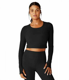 送料無料 ビヨンドヨガ Beyond Yoga レディース 女性用 ファッション Tシャツ Performance Knit Resilient Cropped Pullover - Black
