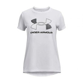 送料無料 アンダーアーマー Under Armour Kids 女の子用 ファッション 子供服 アクティブウエア シャツ Tech Big Logo Short Sleeve T-Shirt (Big Kids) - White/Black