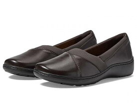送料無料 クラークス Clarks レディース 女性用 シューズ 靴 フラット Cora Charm - Dark Brown Leather