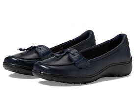 送料無料 クラークス Clarks レディース 女性用 シューズ 靴 フラット Cora Haley - Navy Leather