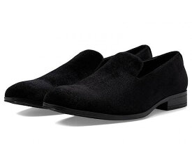 送料無料 ステーシーアダムス Stacy Adams メンズ 男性用 シューズ 靴 オックスフォード 紳士靴 通勤靴 Savian Velour Slip-On - Black