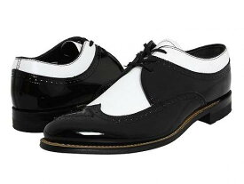 送料無料 ステーシーアダムス Stacy Adams メンズ 男性用 シューズ 靴 オックスフォード 紳士靴 通勤靴 Dayton - Wingtip - Black w/ White