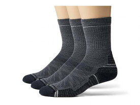 送料無料 スマートウール Smartwool メンズ 男性用 ファッション ソックス 靴下 スリッパ Hike Light Cushion Crew Socks 3-Pack - Medium Gray