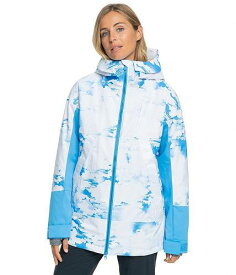 送料無料 ロキシー Roxy レディース 女性用 ファッション アウター ジャケット コート スキー スノーボードジャケット Chloe Kim Snow Jacket - Azure Blue Clouds