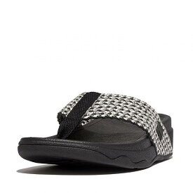 送料無料 フィットフロップ FitFlop レディース 女性用 シューズ 靴 サンダル Surfa Multi-Tone Webbing Toe-Post Sandals - Black