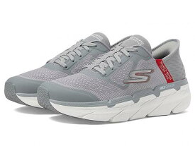 送料無料 スケッチャーズ SKECHERS メンズ 男性用 シューズ 靴 スニーカー 運動靴 Max Cushioning Premier Ascendant Hands Free Slip-Ins - Gray/Red