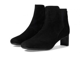 送料無料 クラークス Clarks レディース 女性用 シューズ 靴 ブーツ チェルシーブーツ アンクル Kyndall Faye - Black Suede