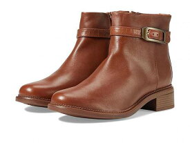 送料無料 クラークス Clarks レディース 女性用 シューズ 靴 ブーツ アンクル ショートブーツ Maye Grace - Tan Leather