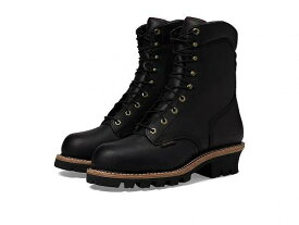 送料無料 チペワ Chippewa メンズ 男性用 シューズ 靴 ブーツ ワークブーツ Super DNA-9&quot; Waterproof Insulated Steel Toe Logger - Black Odessa