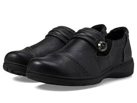 送料無料 クラークス Clarks レディース 女性用 シューズ 靴 フラット Carleigh Pearl - Black Leather