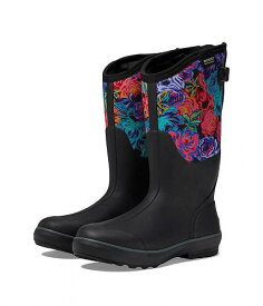 送料無料 ボグス Bogs レディース 女性用 シューズ 靴 ブーツ レインブーツ Crandall II Tall Adjustable Calf Rose Garden - Black Multi