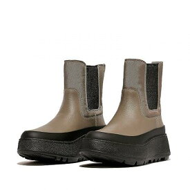 送料無料 フィットフロップ FitFlop レディース 女性用 シューズ 靴 ブーツ チェルシーブーツ アンクル F-Mode Water-Resistant Flatform Chelsea Boots - Minky Grey