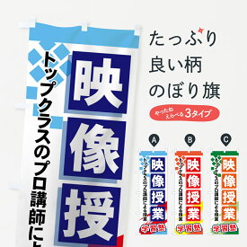 【ネコポス送料360】 のぼり旗 映像授業のぼり 71PC 学習塾 グッズプロ 【名入れできます+1017円】