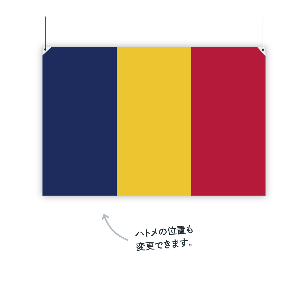 チャド共和国 国旗 W150cm H100cm | グッズプロ