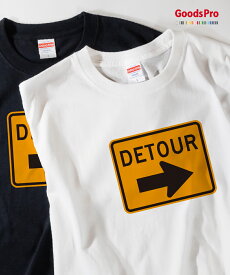 Tシャツ DETOUR アメリカ 標識