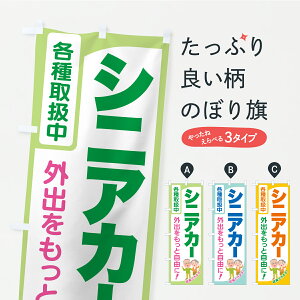 【ポスト便 送料360】 のぼり旗 シニアカー・電動カートのぼり YSUX 福祉 グッズプロ 【名入れできます】