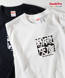 Tシャツ 微塵粉灰 みじんこっぱい 四字熟語 発汗性の良い快適素材 ドライTシャツ グッズプロ