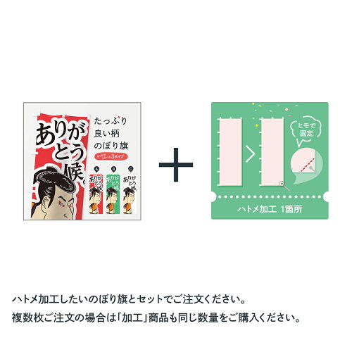 楽天市場 はためき防止加工 ハトメ 1箇所 ヒモ150cm付き グッズプロ
