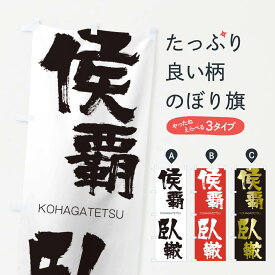 【ネコポス送料360】 のぼり旗 侯覇臥轍のぼり 2N83 こうはがてつ KOHAGATETSU 四字熟語 助演 グッズプロ