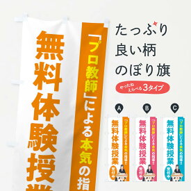 【ネコポス送料360】 のぼり旗 無料体験授業／学習塾・予備校のぼり EUCN 体験・無料体験 グッズプロ 【名入れできます+1017円】