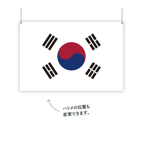 楽天市場 大韓民国 韓国 国旗 W75cm H50cm グッズプロ