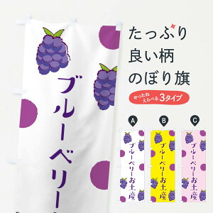 【ネコポス送料360】 のぼり旗 ブルーベリーお土産のぼり E6HY 果物 グッズプロ グッズプロ