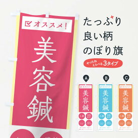 【ネコポス送料360】 のぼり旗 美容鍼・健康・シンプルのぼり 30A2 接骨院・鍼灸 グッズプロ