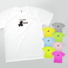 Tシャツ Tシャツ ILOVEJAPAN 岐阜県 発汗性の良い快適素材 ドライTシャツ