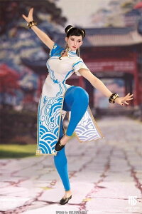 STAR MAN 16 �t�B�[���[���E�t�@�C�^�[ �z���C�g�u���[.Ver MS-011 Female Fighter Blue Cloud White Cheongsam Version