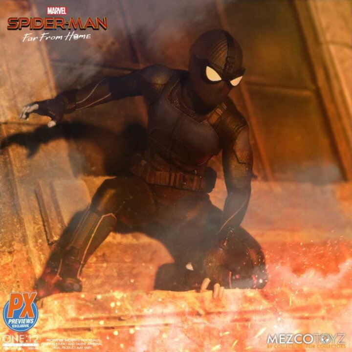 楽天市場】Mezco Toyz One:12 PX限定 スパイダーマン ステルススーツ 