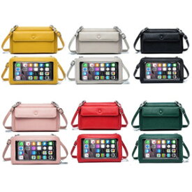 牛革スマホショルダーウォレット レッド