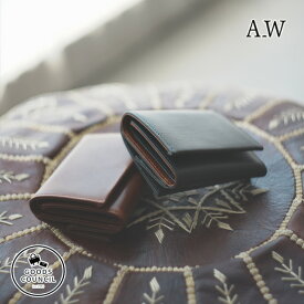 A_W アウ 折財布 三つ折り メンズ 本革 カウレザー プレゼント ギフト ブランド AP-004