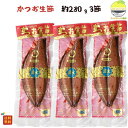 かつお生節 約280g 3袋 土佐名物 高知県産 直火焼き 真空パック 鰹節 無添加 高タンパク 低脂質 ご飯のおかず ギフトに