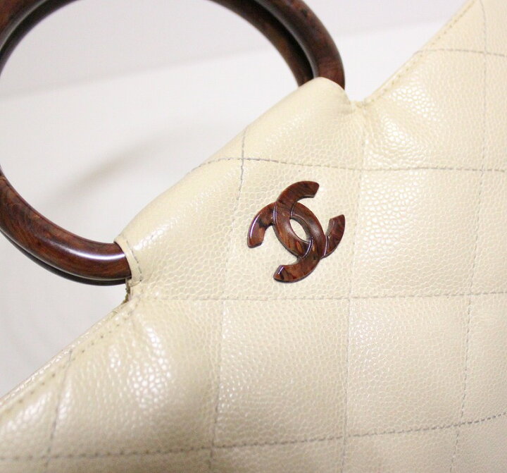 楽天市場】◎【中古】 CHANEL シャネル ウッドハンドル ハンド バッグ 