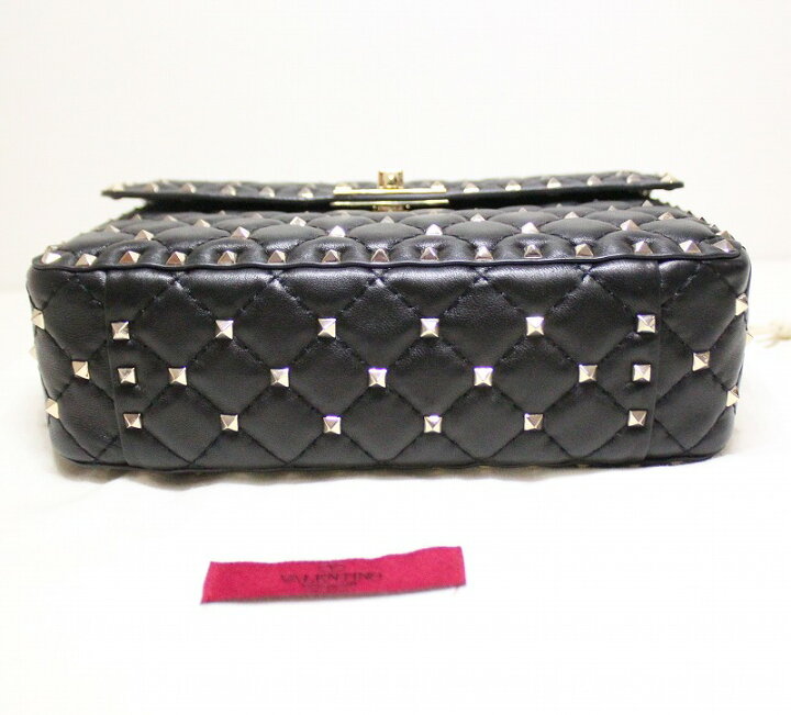 ヴァレンティノ】Valentino ロックスタッズ レザー ショルダーバッグ 