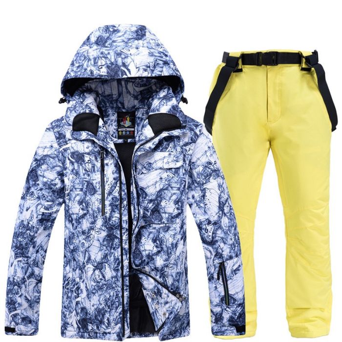 suki36男メンズスキーウェア上下セット 防風防水 暖かめなジャケット+パンツ レジャ ースポート スノー ボードウェア 全6パターン 華やかでオシャレ