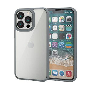�G���R�� iPhone 13 Pro 3�� �n�C�u���b�h�P�[�X �ϏՌ� TOUGH SLIM 360�x�ی� �O���[ PM-A21CTS3GY