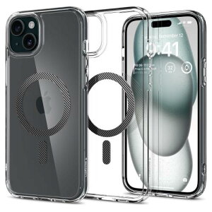 Spigen n18N̋Zp iPhone 15 Plus P[X NA MagSafeΉ ČRMILKi EgEnCubhE}OtBbg ACS06663 (J[{Et@Co[)