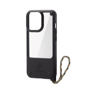 �G���R�� iPhone 13 Pro 3�� �n�C�u���b�h�P�[�X �ϏՌ� NESTOUT LAKE �u���b�N PM-A21CNEST3BK