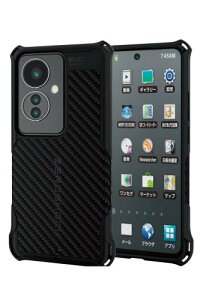 エレコム OPPO Reno11 A ケース カバー 耐衝撃 衝撃吸収 ZEROSHOCK 4つ角ダンパー ハイブリッド TPU ハニカム構造 グリップテクスチャー ストラップホール付き カメラ保護 エアークッション ブラッ