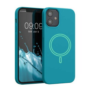 kwmobile Apple iPhone 12 mini対応 ケース - MagSafe対応 マグネット カバー ソフト TPUケース 耐衝撃 - 翡翠色マット