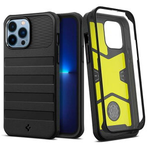Spigen iPhone13ProP[X Ռz 360°Sʕی [P[X+KXtB] ČRMILKi擾 ϏՌ Ow\ Jی h~ WIEA[}[ ACS03291 (ubN)