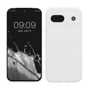 kwmobile スマホケース Google Pixel 8a対応 ケース - スマートフォン バックカバー TPU 耐衝撃 白色マット