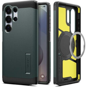Spigen Galaxy S25 Ultra �P�[�X Magfit�Ή� �}�O�l�b�g���� �X�^���h�t�� �}�b�g �ϏՌ� �ČRMIL�K�i �^�t�E�A�[�}�[�iAI�j�E�}�O�t�B�b�g ACS08966 (�A�r�X�E�O���[��)
