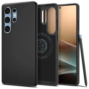 Spigen �n��18�N�̋Z�p�� Galaxy S25 Ultra �P�[�X ���^ MagSafe�Ή� �ϏՌ� �}�b�g�d�グ �y�� �ČRMIL�K�i�擾 2�d�\�� �w��h�~ Qi2���C�����X�[�d�Ή� �V���E�t�B�b�g ACS08946(�u���b�N)